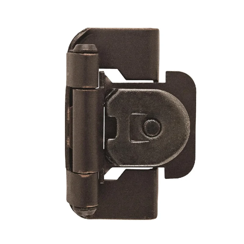 1/2in (13 mm) Overlay Single Demountable, Partial Wrap Oil-Rubbed Bronze Hinge - 1 Pair - 2.25