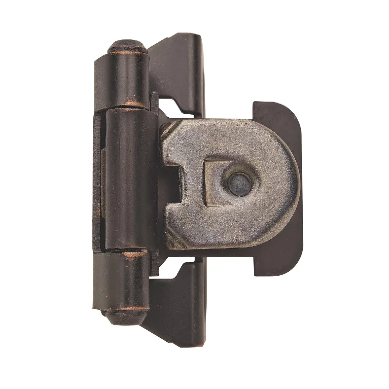 1/4 in (6 mm) Overlay Single Demountable, Partial Wrap Oil-Rubbed Bronze Hinge - 1 Pair - 2.25