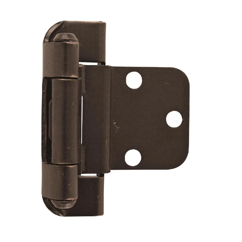 3/8in (10 mm) Inset Self-Closing, Partial Wrap Oil-Rubbed Bronze Hinge - 1 Pair - 2.25