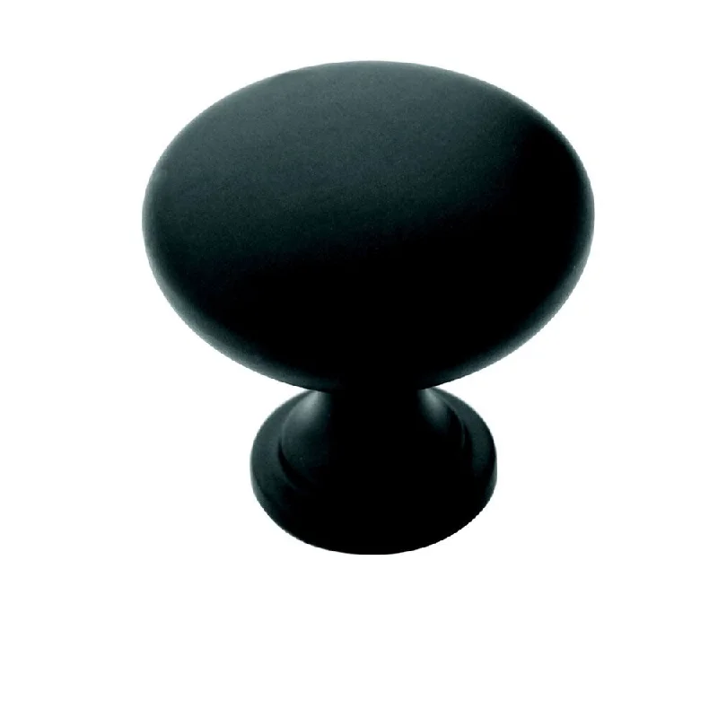 Amerock Traditional 1.25-Inch Flat Black Cabinet Knob (Pack of 5)