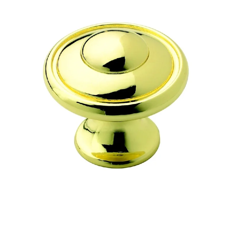 Amerock Traditional 1.25-Inch Polished Brass Cabinet Knob (Pack of 5)