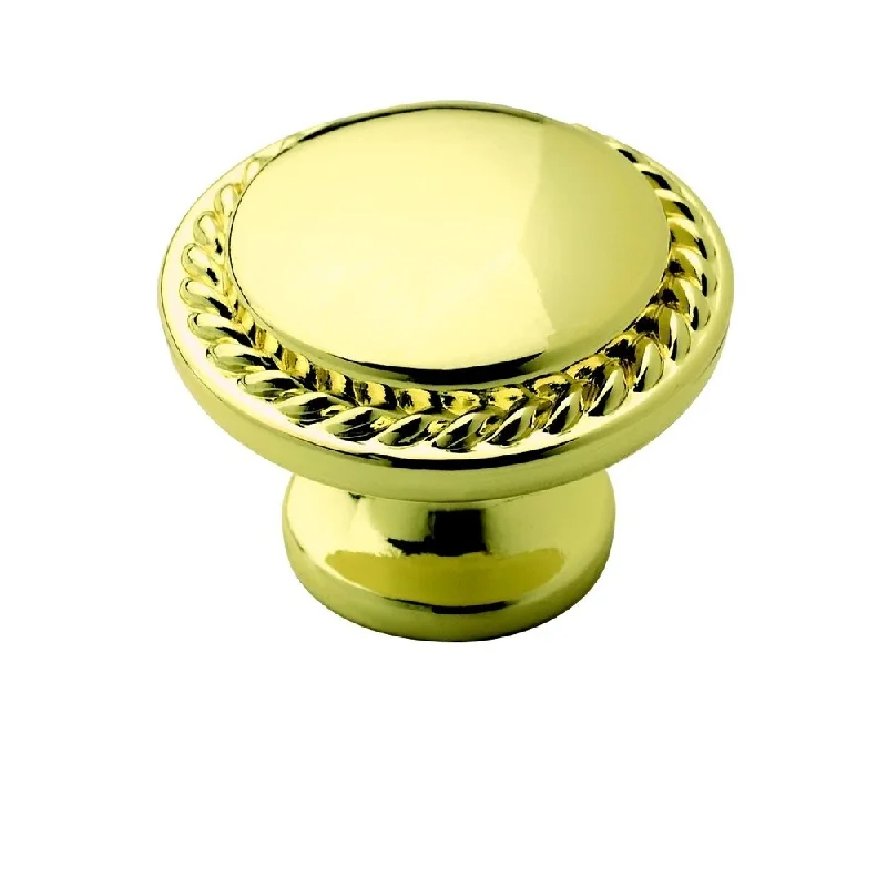 Amerock Traditional 1.25-Inch Polished Brass Cabinet Knob (Pack of 5)