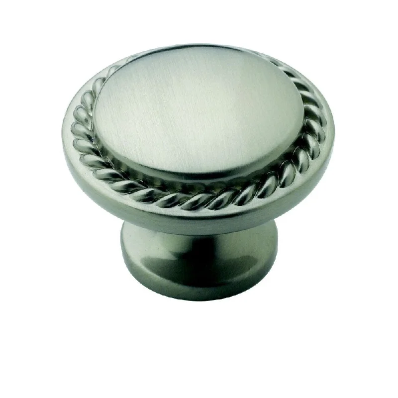 Amerock Traditional 1.25-Inch Satin Nickel Cabinet Knob (Pack of 5) - Silver