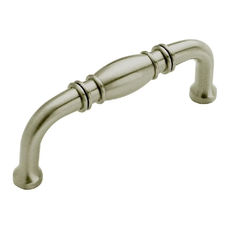 Amerock Traditional 3.375-Inch Satin Nickel Cabinet Pull (Pack of 5)