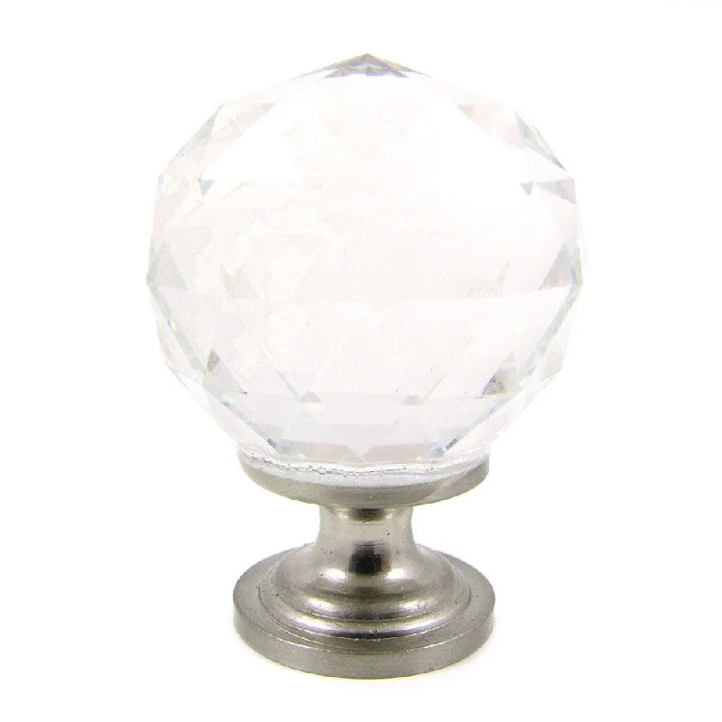 Clear Crystal and Satin Nickel Cabinet Knob (Pack of 10)