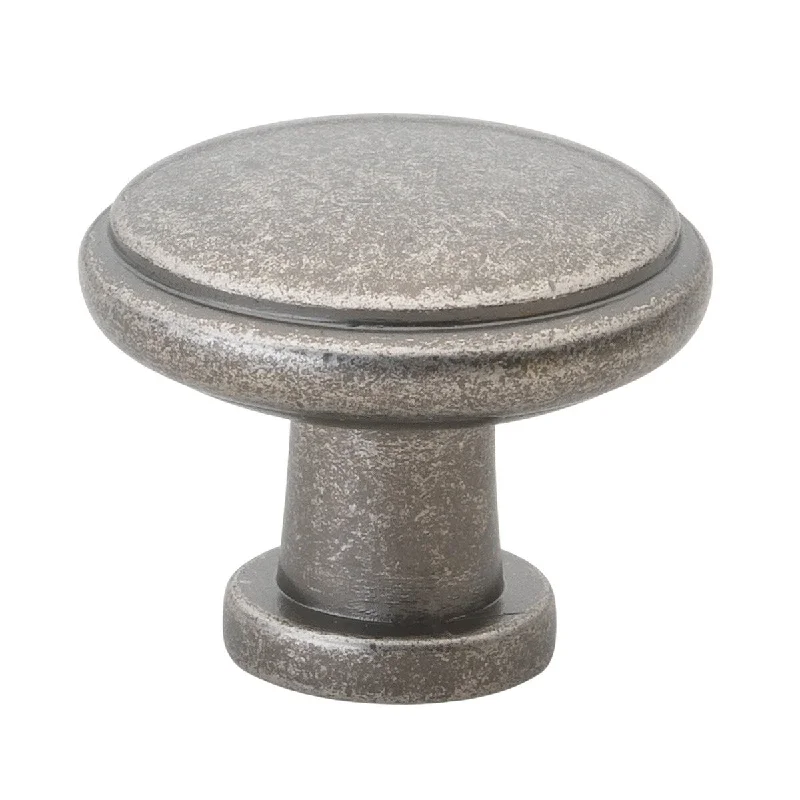 GlideRite 1.125-inch Weathered Nickel Round Ring Cabinet Knobs (Pack of 10 or 25)