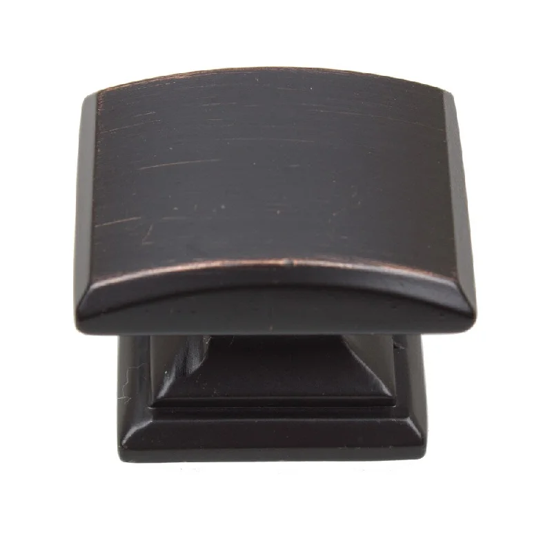 GlideRite 1.25-inch Domed Convex Square Oil Rubbed Bronze Cabinet Knobs (Pack of 10 or 25)