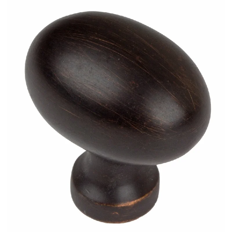 GlideRite 1.25-inch Oil-rubbed Bronze Classic Oval Egg Cabinet Knobs (Pack of 10)