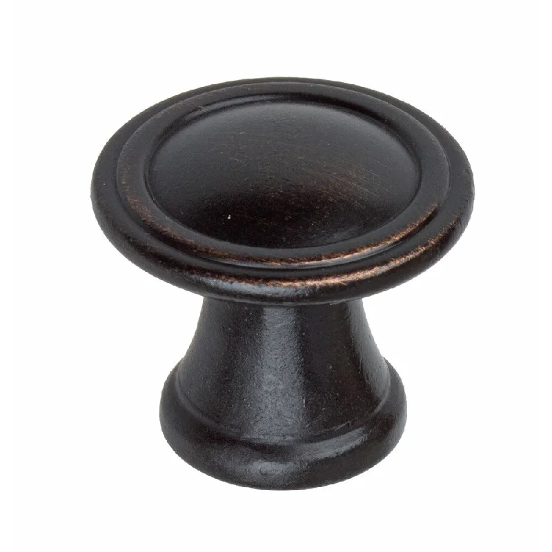 GlideRite 1.25-inch Oil Rubbed Bronze Round Deco Cabinet Knobs (Pack of 10)