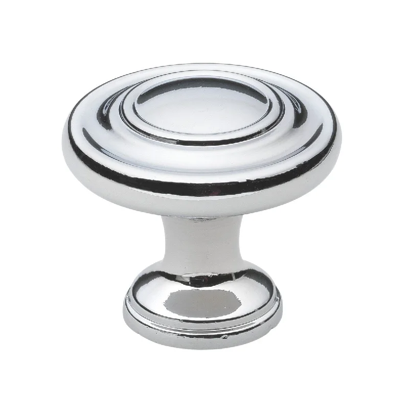 GlideRite 1.25-inch Polished Chrome 3-Ring Round Cabinet Knobs (Pack of 25)