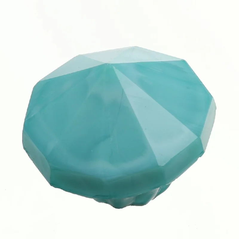 GlideRite 1.5-inch Round Glass Octagon Aqua India Cabinet Knobs (Pack of 10)