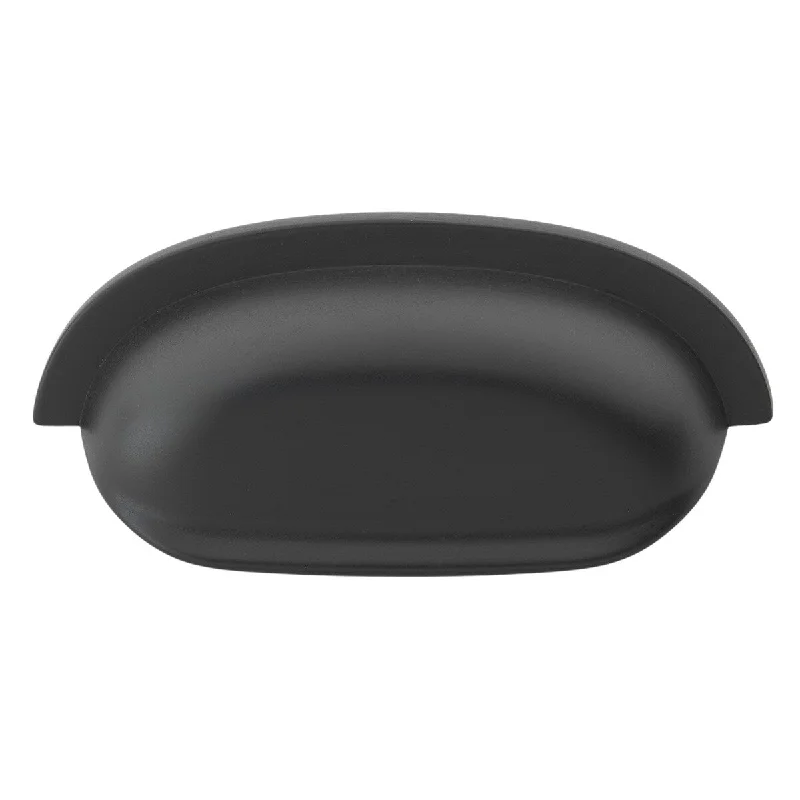 GlideRite 2.5 inch Matte Black Classic Bin Cabinet Pull (Case of 25) - 25 Pack