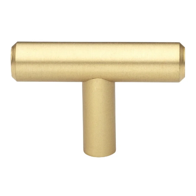 GlideRite 2-inch Solid Satin Gold Cabinet Bar Knobs (Pack of 25)