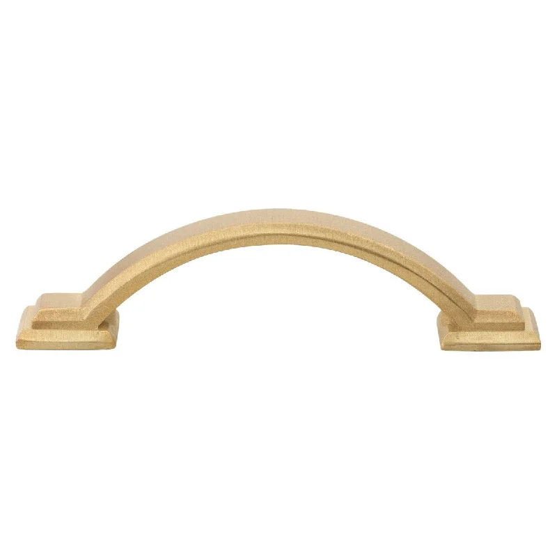 GlideRite 25-Pack 3-inch Center Arched Cabinet Pull Satin Gold - 25 Pack