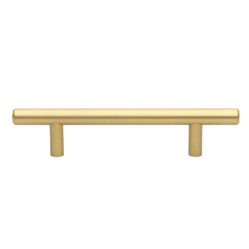 GlideRite 3.75-inch CC Solid Satin Gold Cabinet Bar Pulls (Pack of 10)