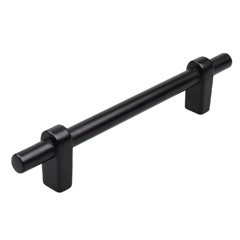 GlideRite 4.25-inch CC Matte Black Euro T-bar Cabinet Handle Bar Pulls (Pack of 25)