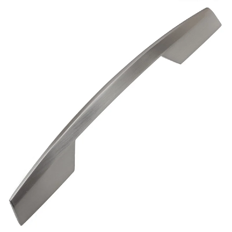 GlideRite 5-inch CC Modern Slim Angled Satin Nickel Cabinet Bar Handle Pulls (Pack of 10 or 25)