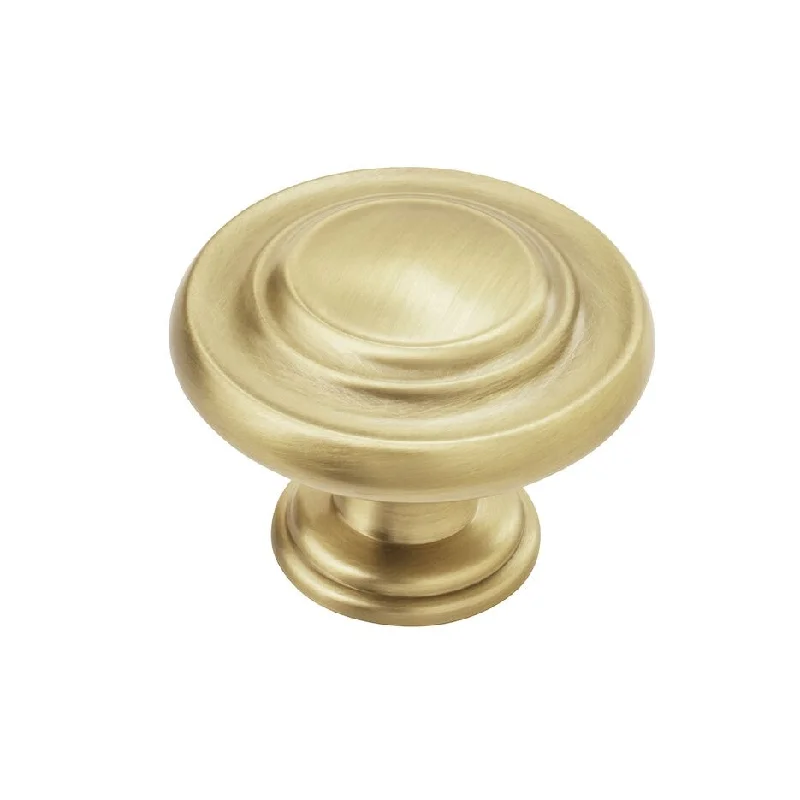 Inspirations 1-5/16 in (33 mm) Diameter Golden Champagne Cabinet Knob - 10 Pack - 1.313