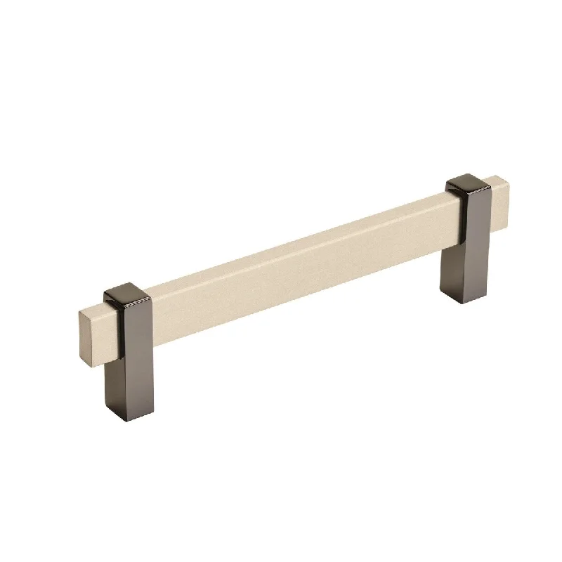 Mulino 5-1/16 in (128 mm) Center-to-Center Silver Champagne/Black Nickel Cabinet Pull - 5.0625