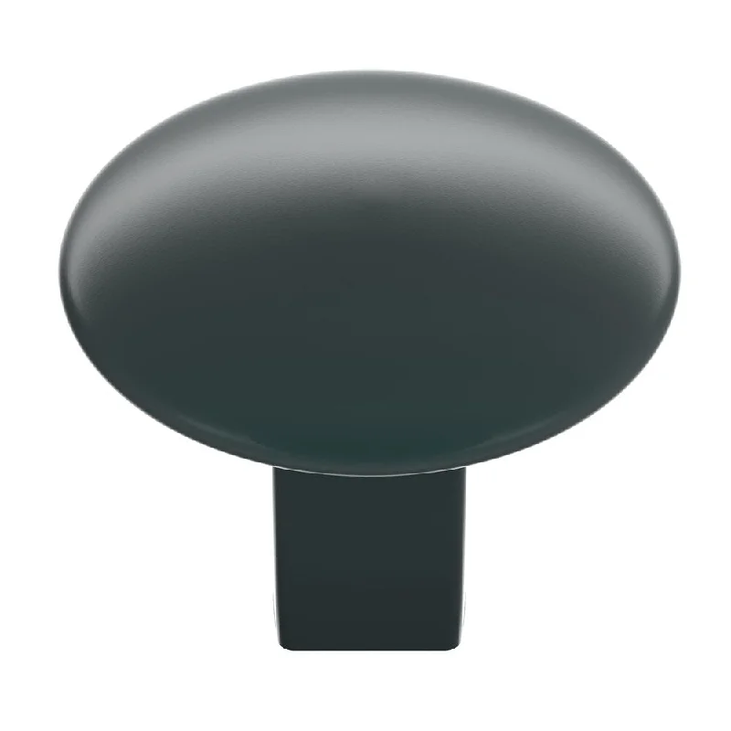 Riva 1-1/4 in (32 mm) Diameter Matte Black Cabinet Knob - Matte Black - 1 1/4 in.