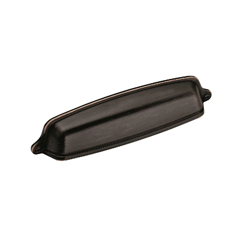 Stature 5-1/16 in (128 mm) Center-to-Center Oil Rubbed Bronze Cabinet Cup Pull - 5.0625