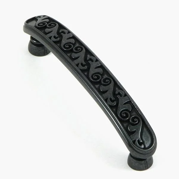 Stone Mill Hardware Antique Black Oakley Cabinet Pull