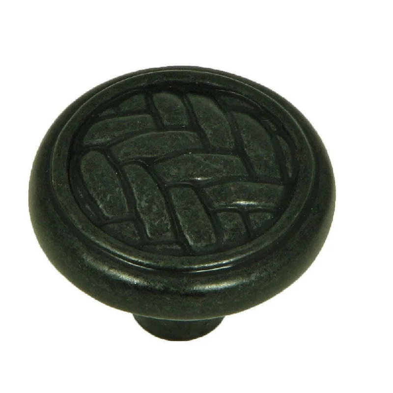 Stone Mill Hardware 'Harris' Antique Black Cabinet Knobs (Pack of 5)