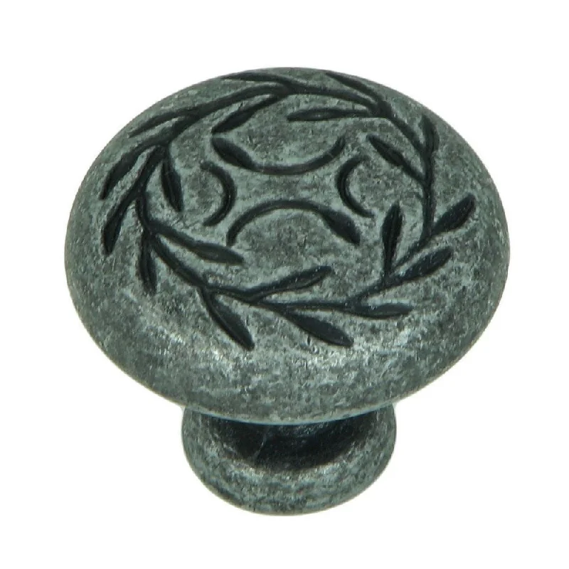 Stone Mill Hardware Swedish Iron Leaf Cabinet Knob (Pack of 25)