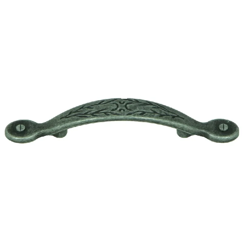 Stone Mill Hardware Swedish Iron Leaf Cabinet Pulls (Pack of 25) - Grey