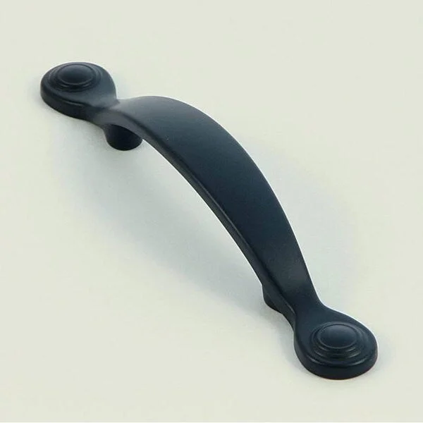 Stone Mill Matte Black Arch Cabinet Handles (Pack of 25)