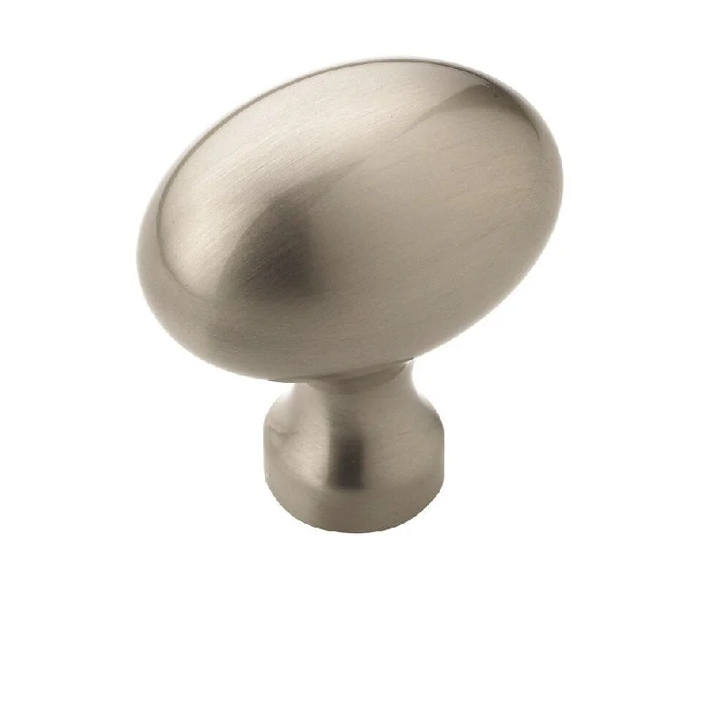 Vaile 1-3/8 in (35 mm) Length Satin Nickel Cabinet Knob - 10 Pack - 1.375