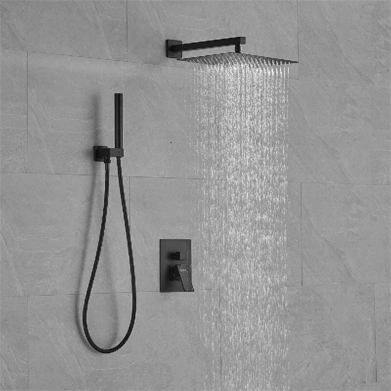 2-Spray Shower Head System Shower Faucet and Handheld Valve Included