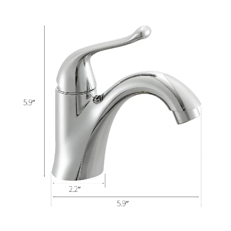 4 in. 3 Holes Single Handle Bathroom Faucet