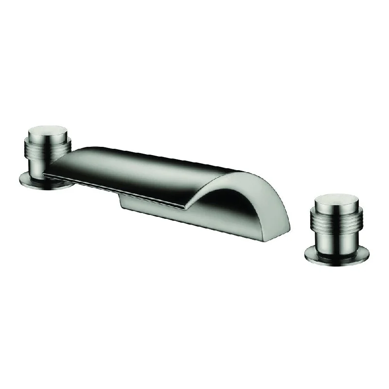 AA Warehousing Weldon Brushed Nickel Widespread Tub Faucet