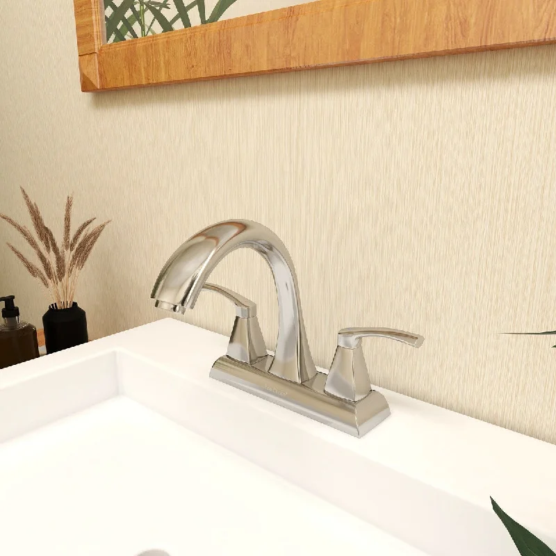 Centerset Bathroom Faucet for Sink 2 Hole with Pop Up Drain Bathroom Sink Faucets