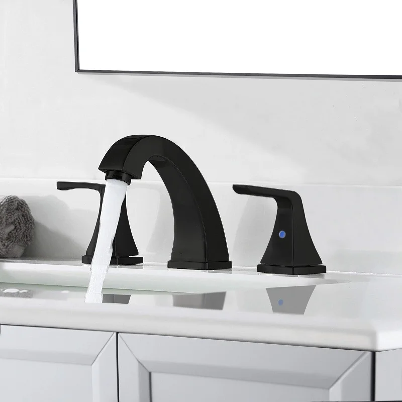 Double Handle Wall Mount Brass Bathroom Sink Faucet