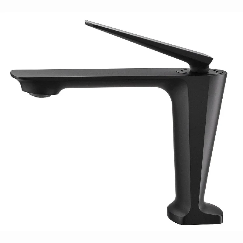 EPOWP Modern Deck Mounted Single Handle Basin Faucet Matte Black