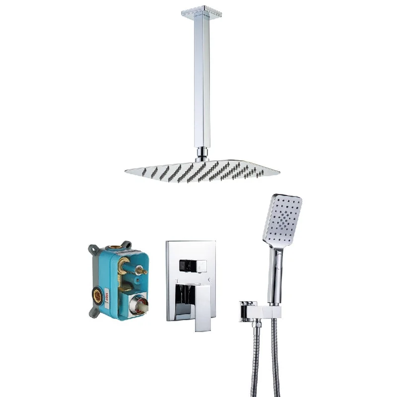 EPOWP Shower Faucet Set Bathroom Shower Fixtures with Rain Shower Head