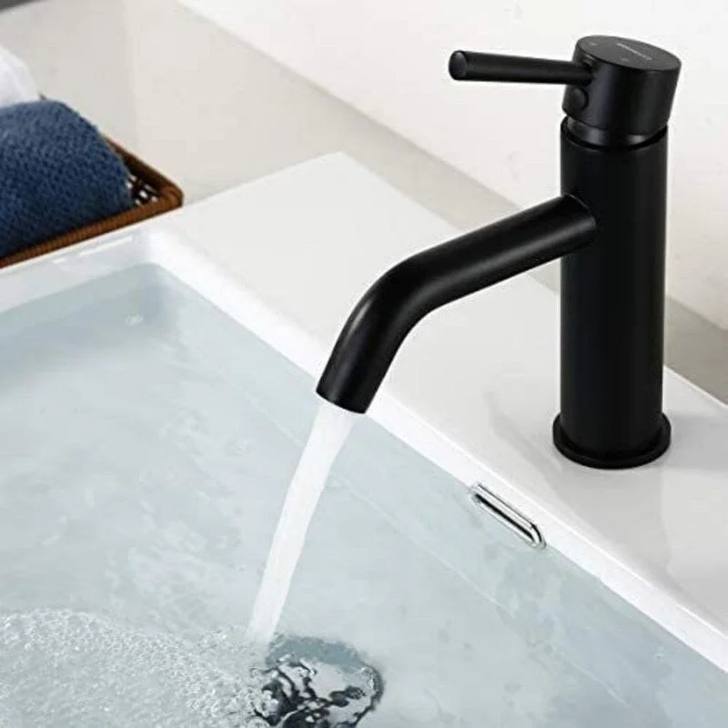 EPOWP Single Hole Bathroom Faucet Matte Black Vanity Sink Faucets