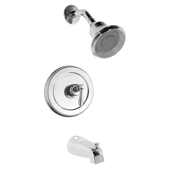 Fontaine Chrome Tub and Shower Faucet with 3-pattern Shower Head and Valve