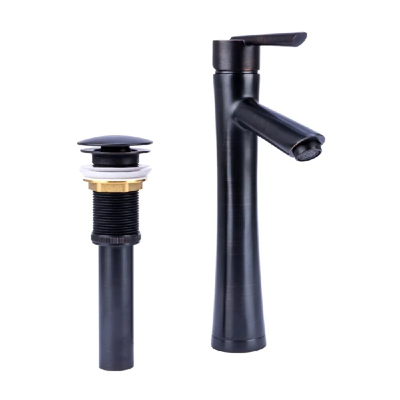 Fontaine Hour Glass Vessel Faucet with Drain in Oil Rubbed Bronze