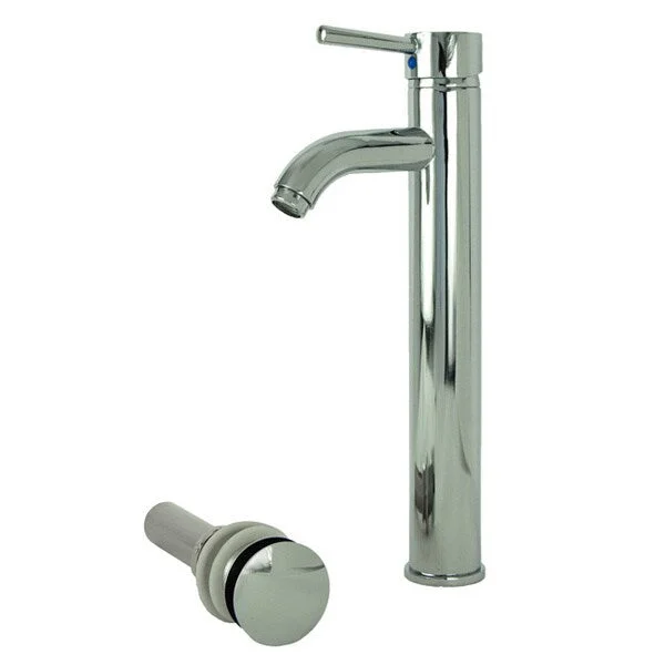 Fontaine Ultime Chrome European Vessel Sink Faucet and Drain Set