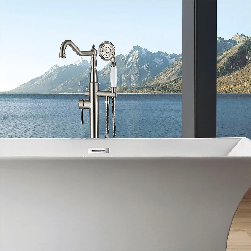 Freestanding Bathtub Faucet with Hand Shower