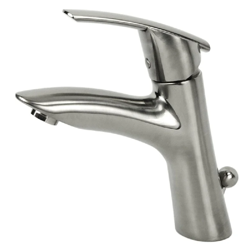 Italia Superiore Brushed Nickel Bathroom Sink Faucet - Silver