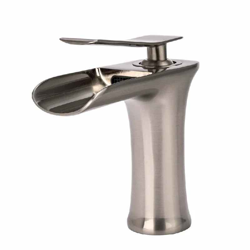 S-Series Waterfall Bathroom Faucet in Brushed Nickel