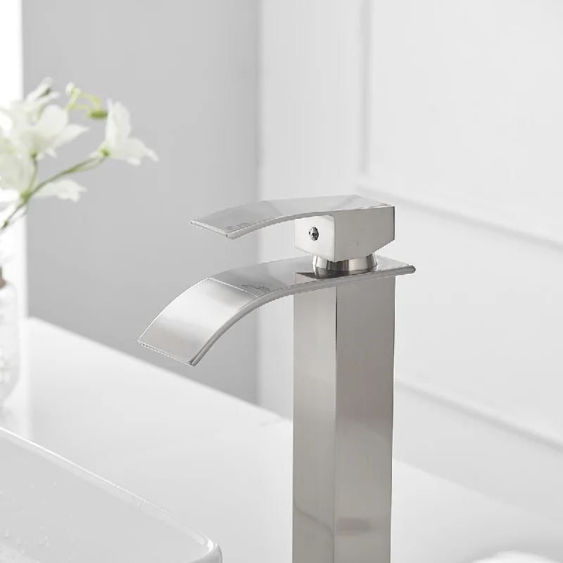 Single Handle Single Hole Bathroom Faucet with Pop-up Drain - 5.5'' x 2.36''