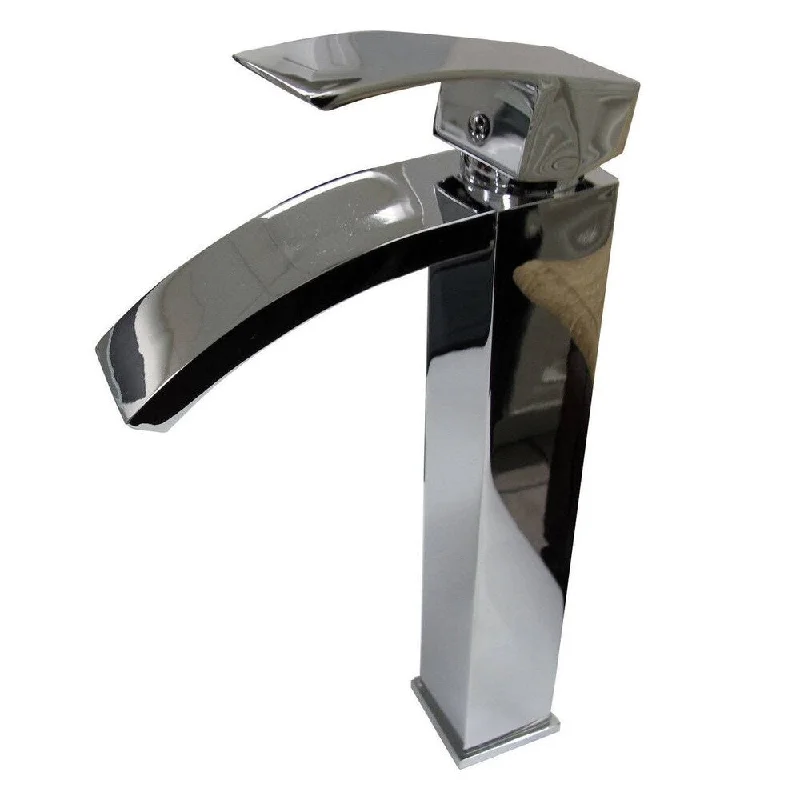 Tuglea 8028 Silver Brass 7-inch Single-hole Single-handle Bathroom Faucet