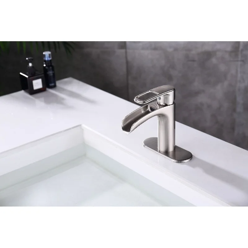 VANITYFAIR Waterfall Bathroom Faucet Pop Up Drain Bathroom Sink Faucet