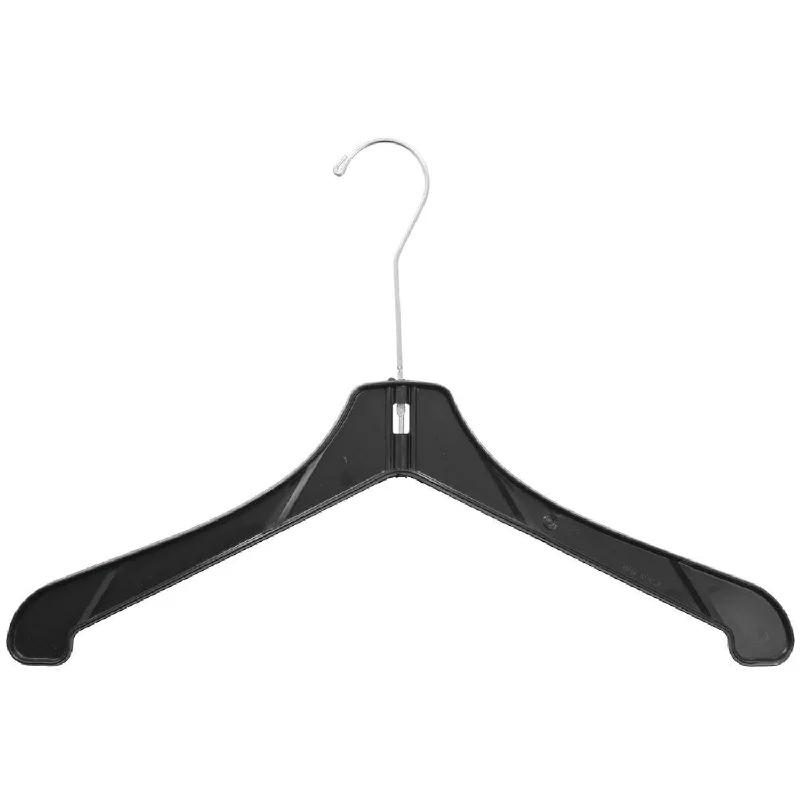 2700Lh Heavy Weight 17" Black Coat Hanger With Long Hook (Pack Of 100)