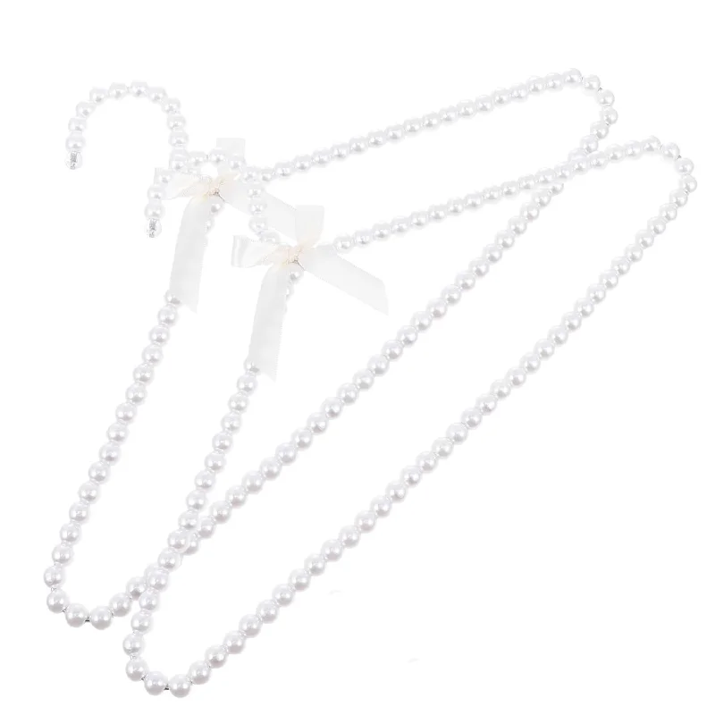 Elegant Clothes Hangers Pearl Beads: Clothes Hangers Dress Coat Hangers Closet C